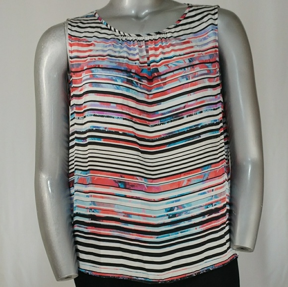 Nine West Tops - Nine West Striped Tank Blouse, XL